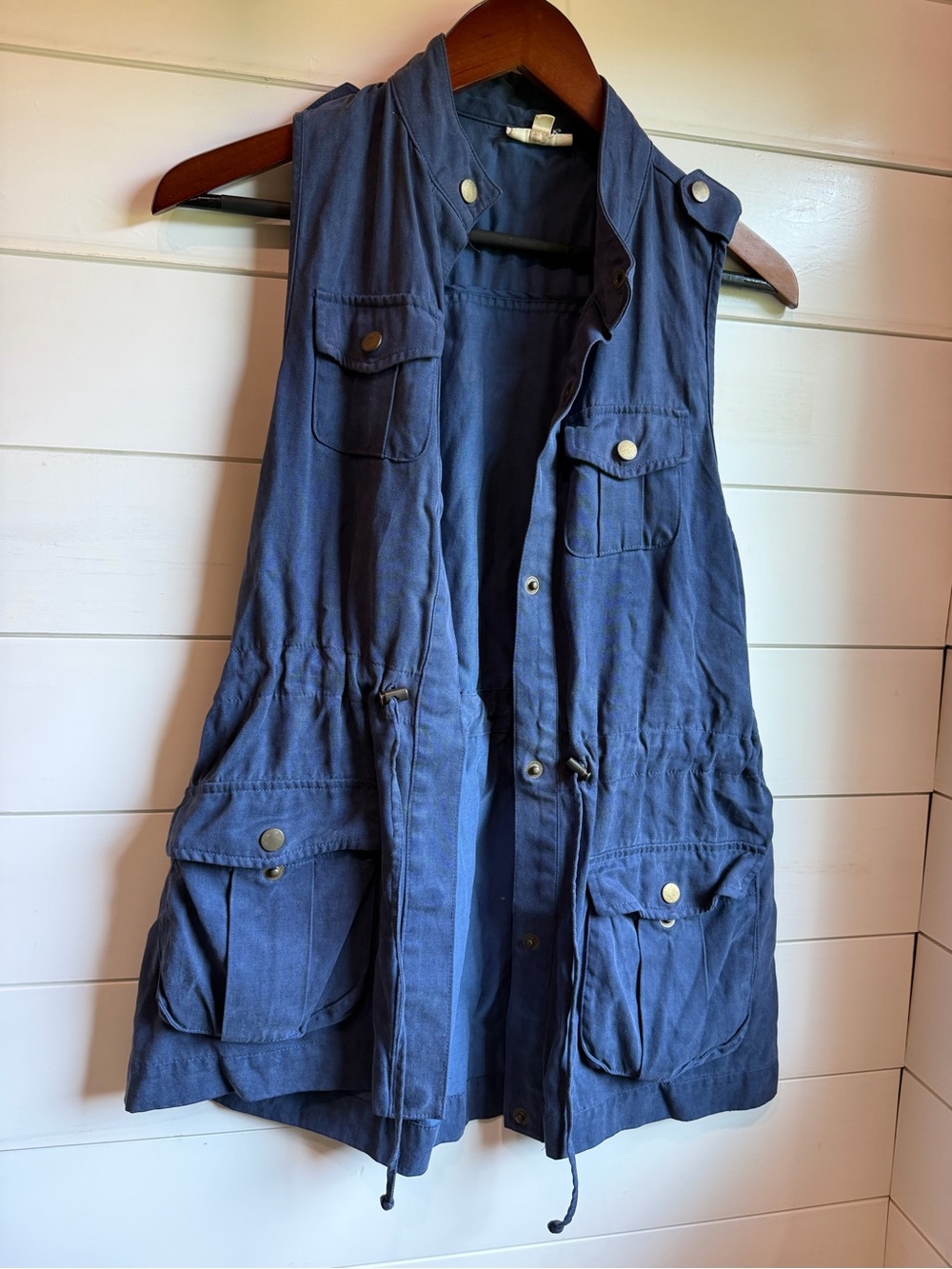 Navy blue cargo vest